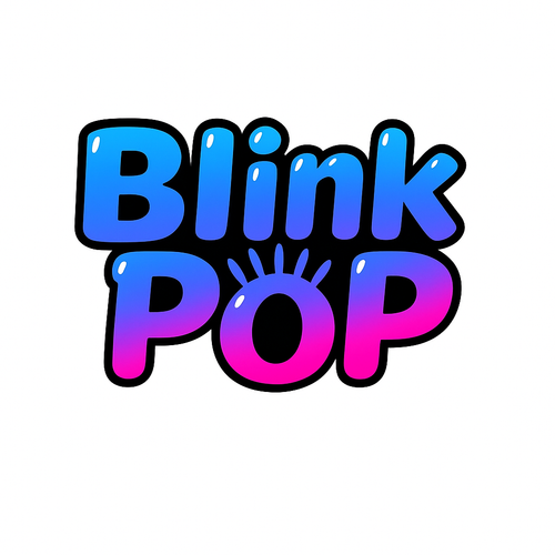 Colorful 'Blink Pop' logo on a white background
